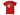 Red t-shirt with 'I Love Lucy' graphic design on a white background
